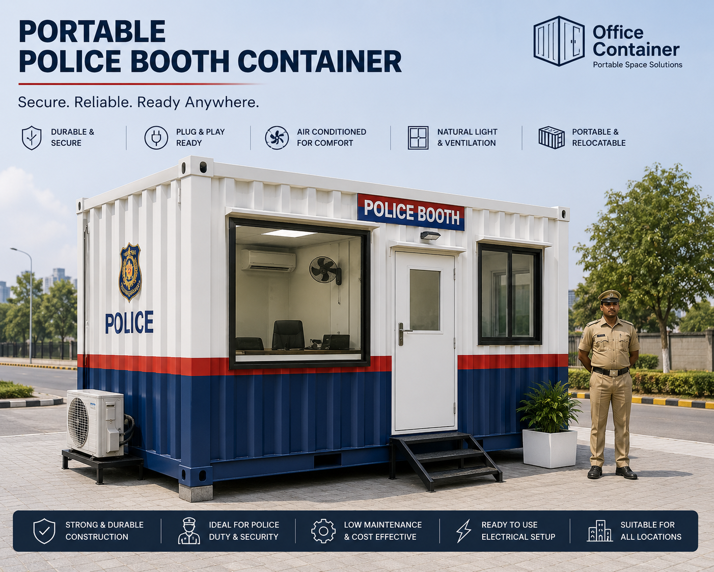 Portable Police Booth Container — OfficeContainer